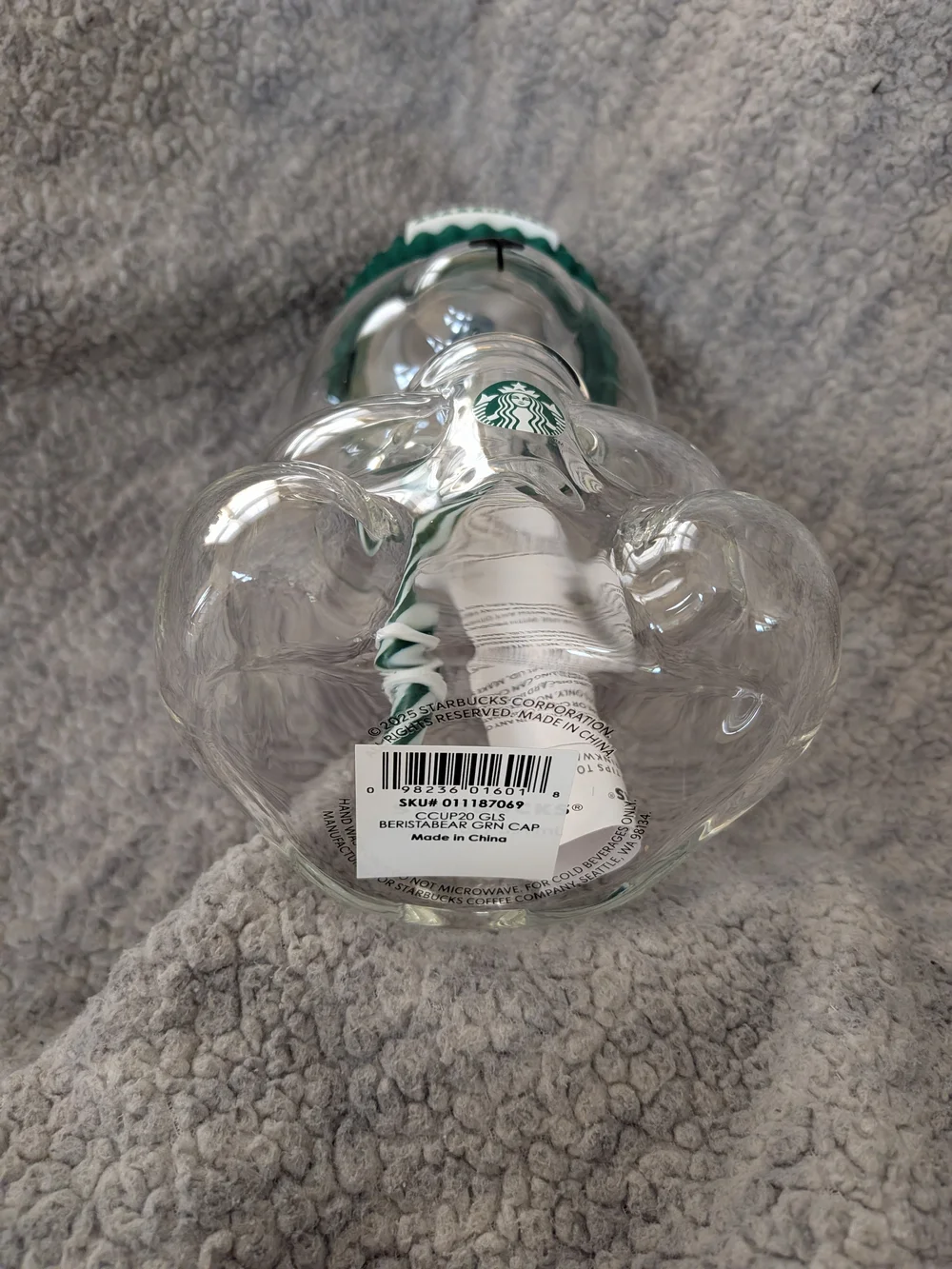 Starbucks Asia AUTHENTIC Bear Glass BNWT